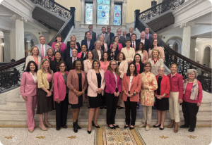 MA-Legislators MA Legislators in Pink at Grand Staircase